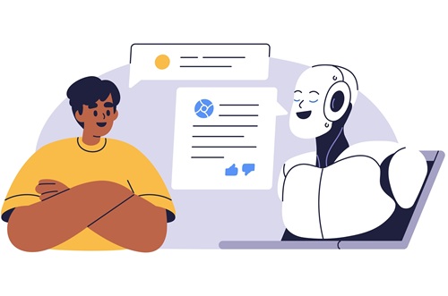 Homem conversando com ChatGPT