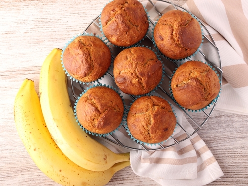 Receitas de nutrição esportiva: muffin de banana